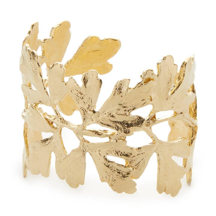 Pulsera de Puño Chapada en Oro de 14 Quilates Parsley para venta al por mayor de Laura Elizabeth