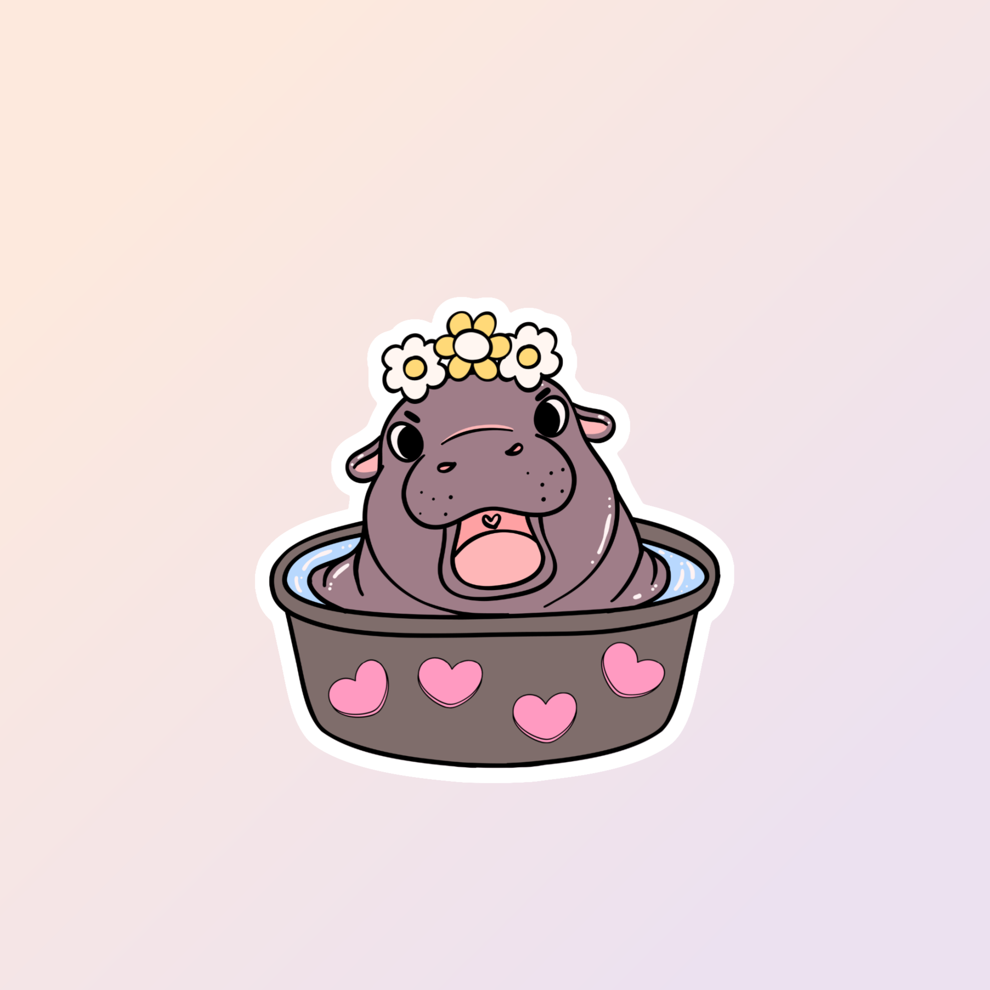 Sorry Not Sorry Co - Venta al por mayor Pegatina - Pegatinas de Moo Deng, Pegatinas de Meme de Hipopótamo Pigmeo Bebé a la Moda0