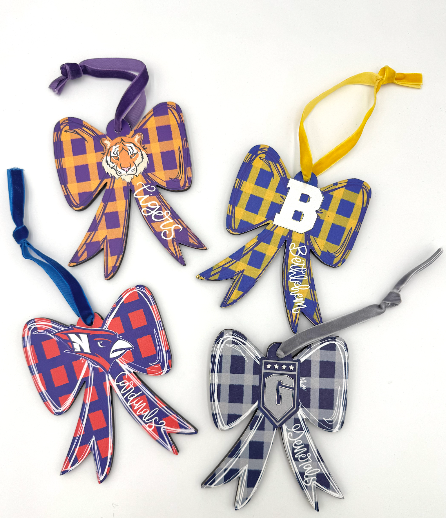 Doodles By Rebekah - Wholesale Ornament - Custom School Logo Wooden Ornaments0