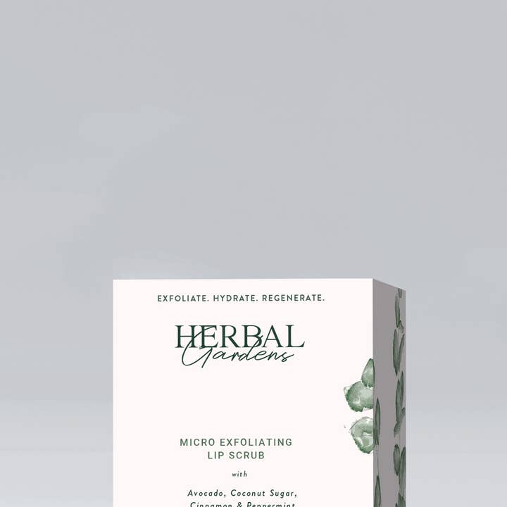 Herbal Gardens – wholesale Lip scrub/polish – Micro Exfoliating Lip Scrub: EXFOLIATE. HYDRATE. REGENERATE.1