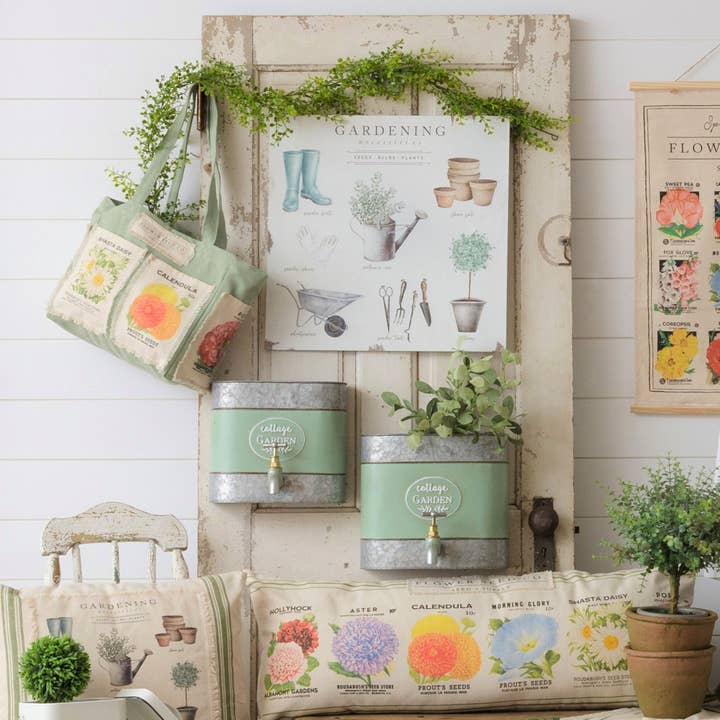 Audrey's Home & Gift - Wholesale Wall Planter - Cottage Garden Wall Hanging Planters (Set Of 2)