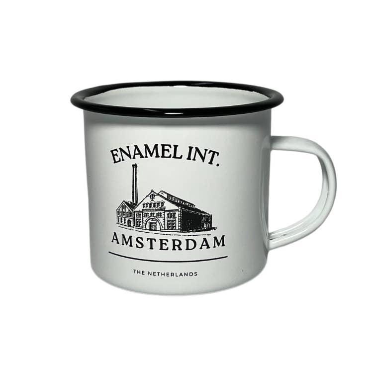 TRAAGOODS.COM - Wholesale Coffee Mug - Enamel Mug White Enamel Factory Amsterdam
