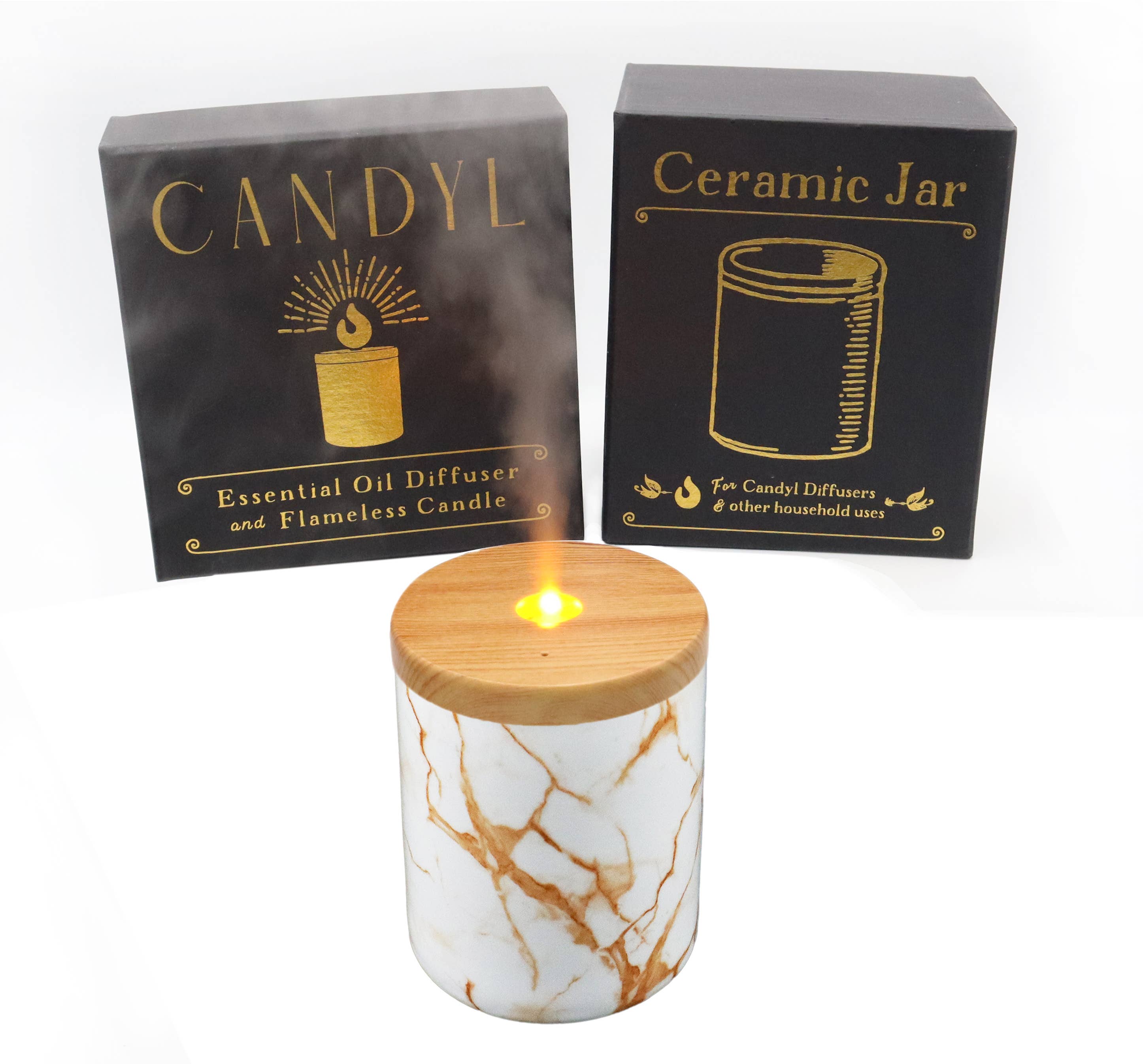 Candyl - Vente Diffuseur électronique - Diffuseur d'Huiles Essentielles Candyl avec Flamme de Lumière de Bougie5
