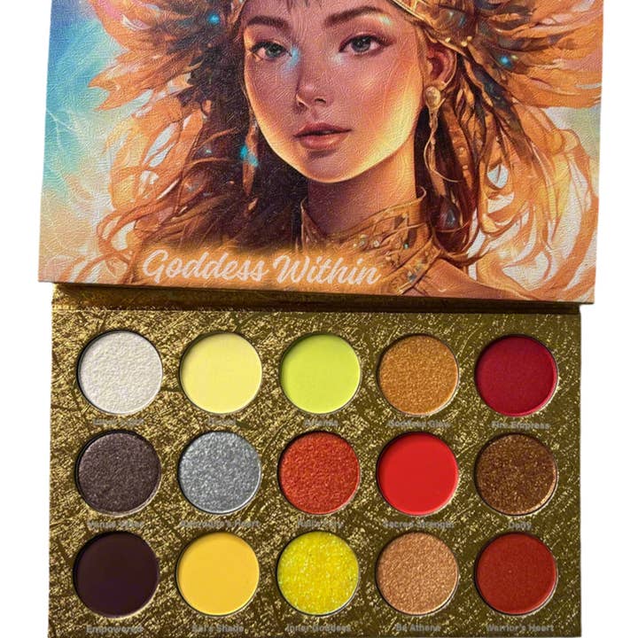 Connected Boutique - Wholesale Eyeshadow Palette - Goddess Within 15‑Shade Eyeshadow Palette – Bold Mattes & Luminous Shimmers2