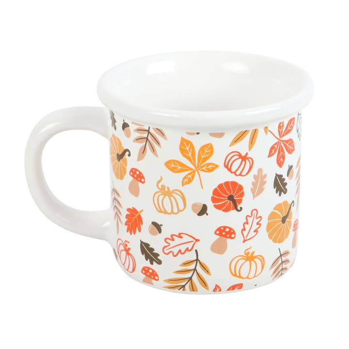 Something Different Wholesale – Caneca por atacado – Caneca robusta com estampa de folhas de outono e abóboras2