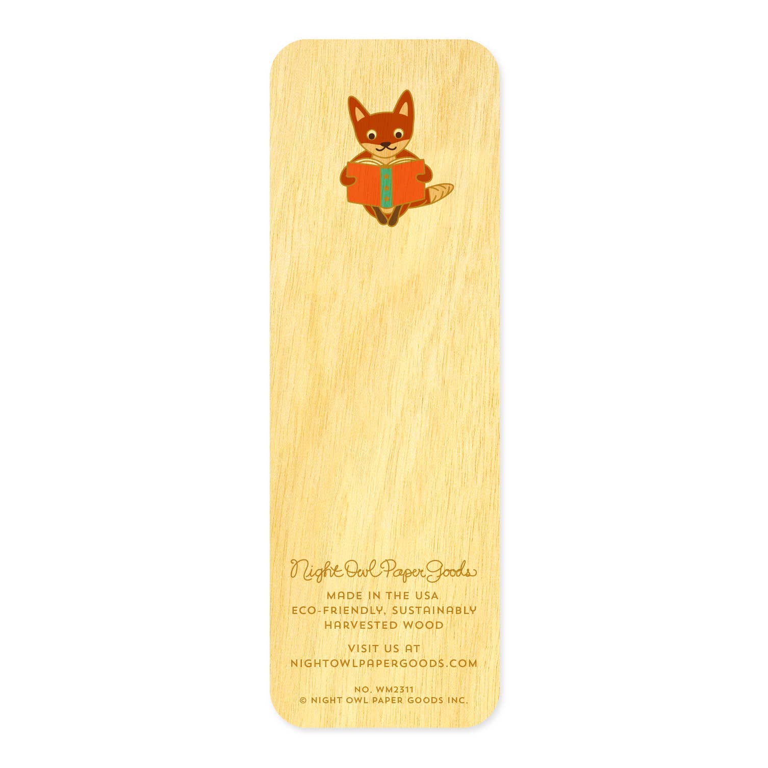 Night Owl Paper Goods - Wholesale Birthday Card - Foxy Fables Bookmark Birthday Card3