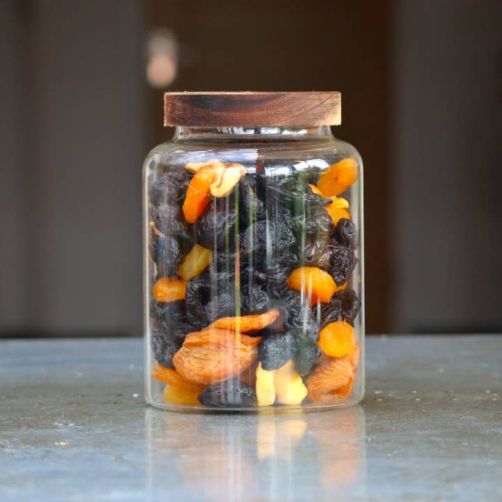 Mrs Green's Eco Store Ltd - Wholesale Jar - Glass Kitchen Pantry & Storage Jars with Acacia Lids