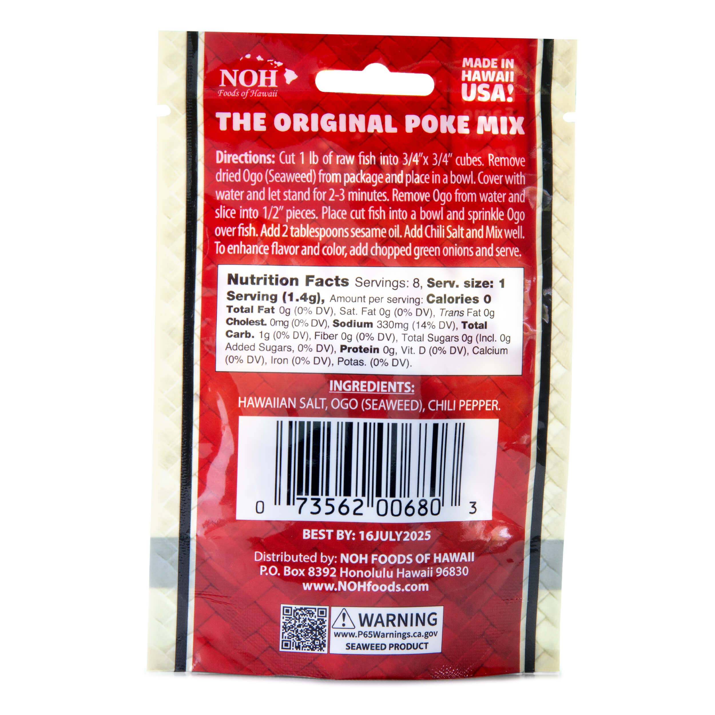 NOH Foods of Hawaii - Wholesale Dried Spice Mix - Hawaiian Poke Mix1