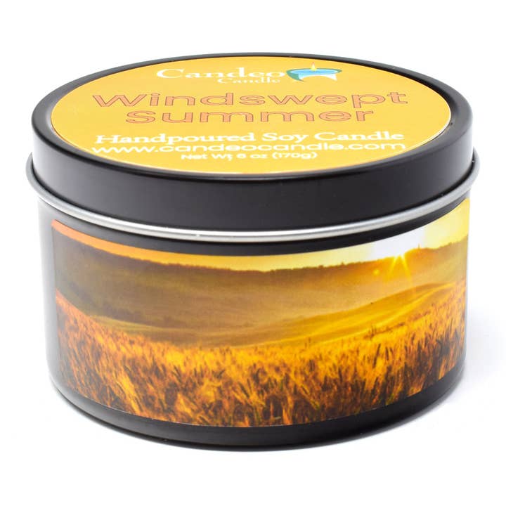 Windswept Summer, 6oz Soy Candle Tin for wholesale by Candeo Candle