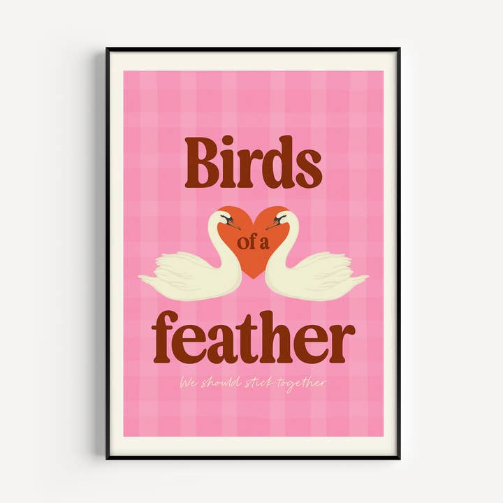 Impression musicale "Birds Of A Feather" pour la vente par Twisted Rebel Designs