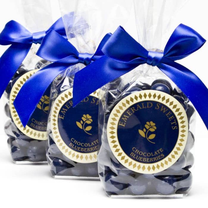 Chocolate Pastel Blueberries (6oz) for wholesale by Katie's Candies, Inc.