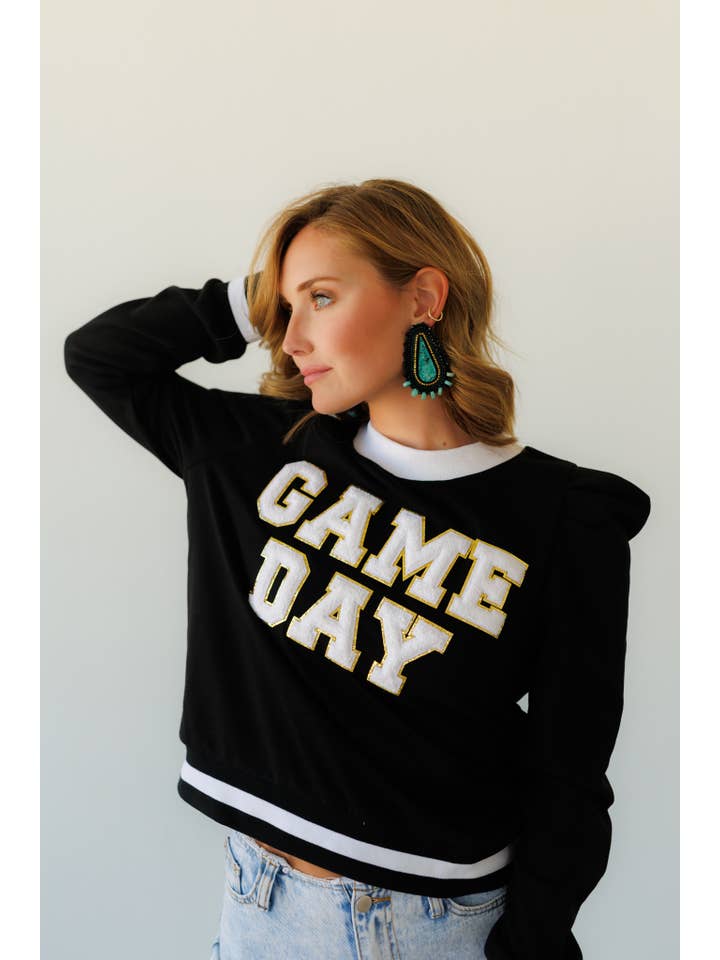 Crazy Consuela - Wholesale Sweatshirt - Women's - Sweatshirt, Game Day Puff Sleeve HH1044(Pack of 7)2