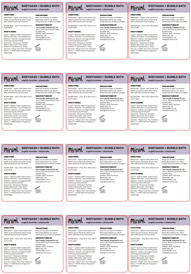 Miniml – wholesale Craft supplies – Miniml Safety Label Sheet - 12 x Labels (MIN217)18