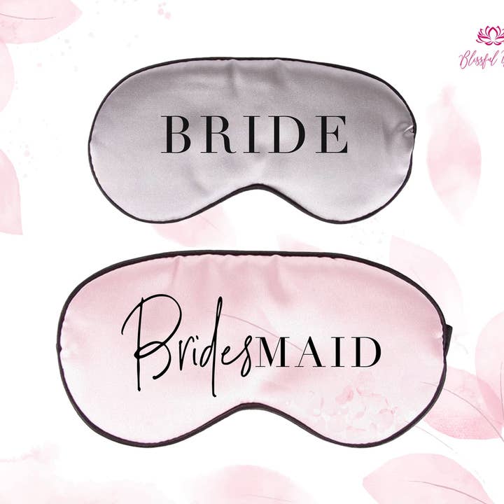 The Blissful – wholesale Sleep/eye mask – Inexpensive Personalized Party Sleep / Eye Mask for Birthday Box, Bridesmaid Proposal Set, Thank you gift, Wedding Favor Bag, Bridal Shower, Couple Set, Wedding Gift