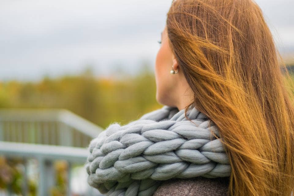 woolexperts - Wholesale Scarf - Women's - Chunky knit scarf Winter Scarf Infinity scarf 100% wool2