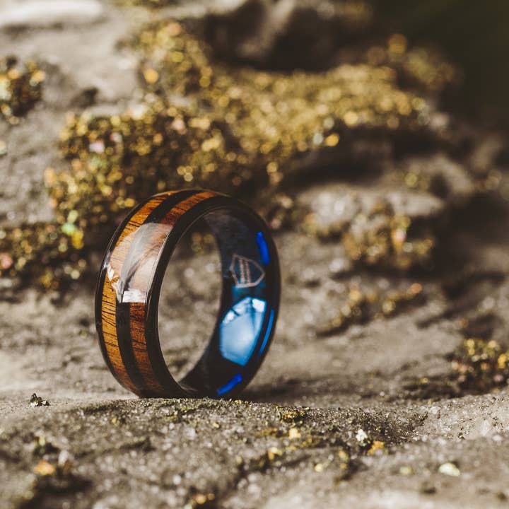 Wooden Element - Vendita all'ingrosso Anello midi/a fascia - Anello Bourbon4