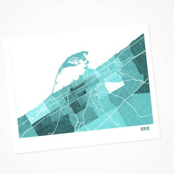 Juanitas Erie Karttryck för wholesale av Juanita's Adventures