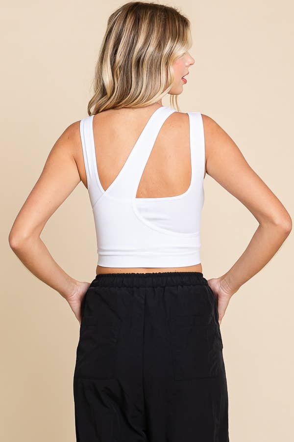 ANWND - Venta al por mayor Camiseta sin mangas - Mujer - 52588 - CAMISETA SIN MANGAS ASIMÉTRICA DE DOBLE CAPA7