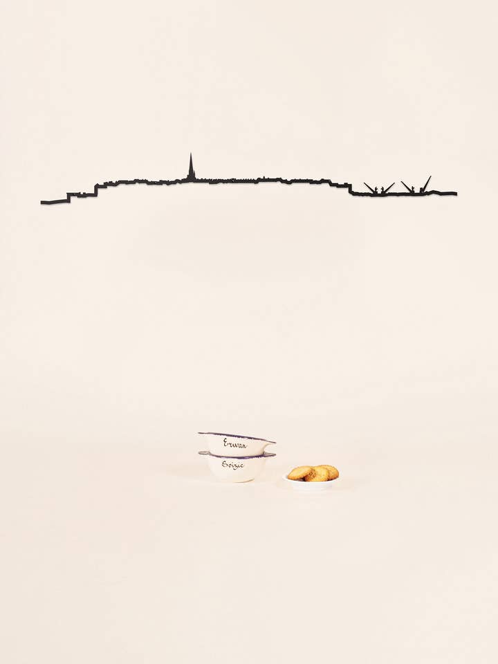 Wall Decor - Saint-Malo Skyline - Maxi (125cm) for wholesale by The Line