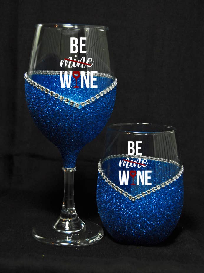 Copo Winey Co Be Wine Namorados Day Vine - Escolha a tua cor, Haste ou Sem Degustação por atacado de WineyBitches.Co