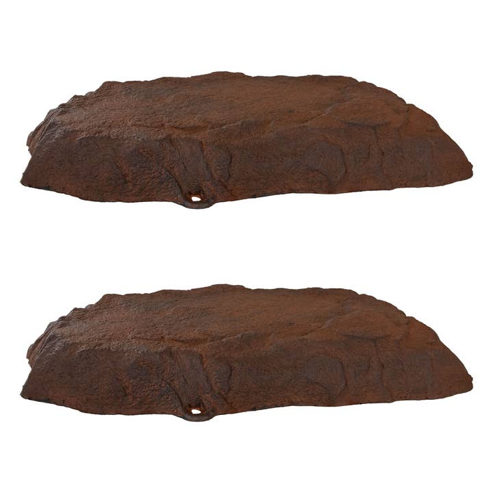 Sunnydaze Decor - Wholesale Outdoor Ornament/Decor - Flat-Profile Artificial Landscape Rock with Stakes - Brown