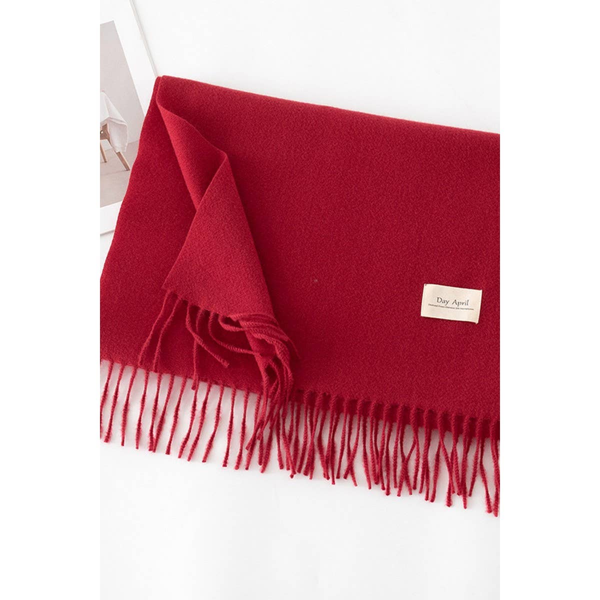 NINEXIS - Vente Écharpe – femme - CWASC1482_ÉCHARPE CHAUDE DE COULEUR UNIE À COL CHÂLE1