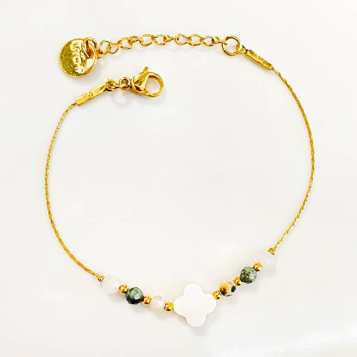 LITCHI - Wholesale Charm/Dangle Bracelet - Baroque serpentine clover bracelet0