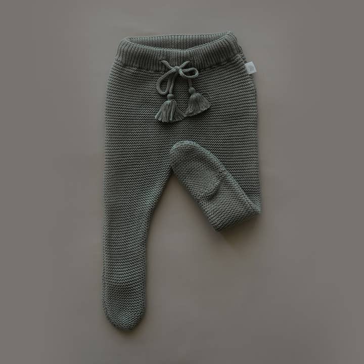Pantalón de Punto con Pies | Oliva para venta al por mayor de August River Co.