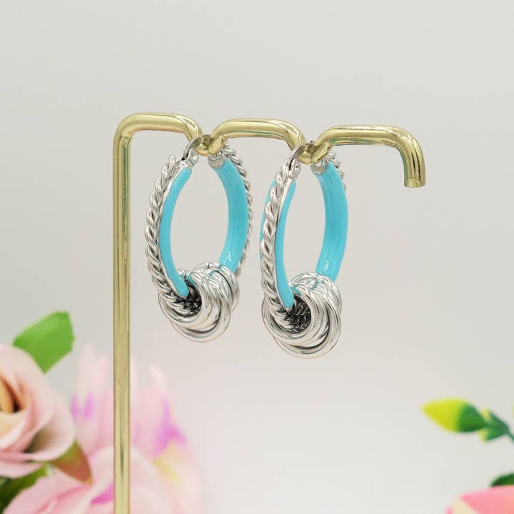 Daemon srls – Großhandel Hoops – JUDITH - EDELSTAHL emaillierte Creolen