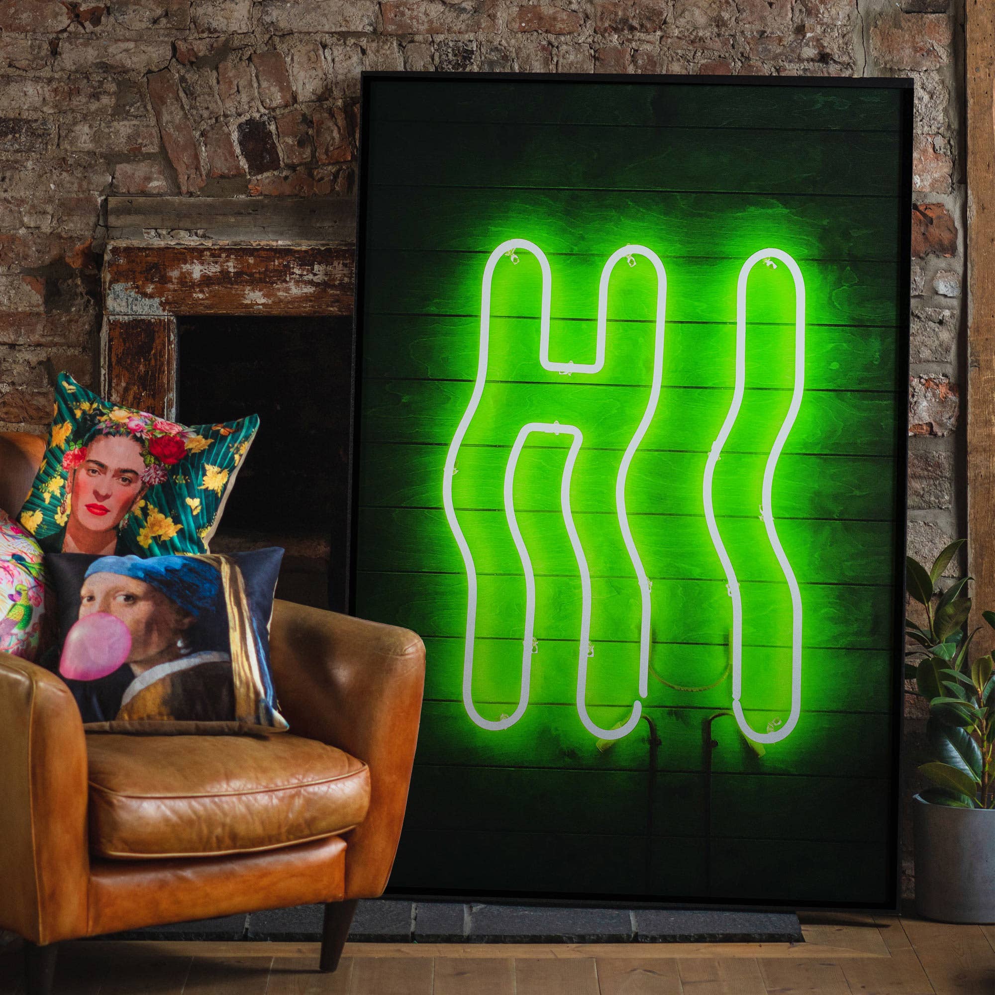 Ink & Drop – wholesale Art print – Hi Green Neon Art Print2