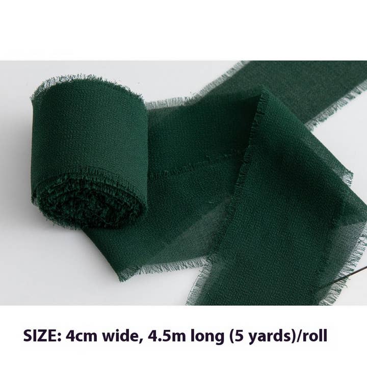 ACCITY - Wholesale Ribbon - Gift Wrapping - HAND-TORN RAW EDGE CHIFFON RIBBON SNOW YARN_CWMM57876