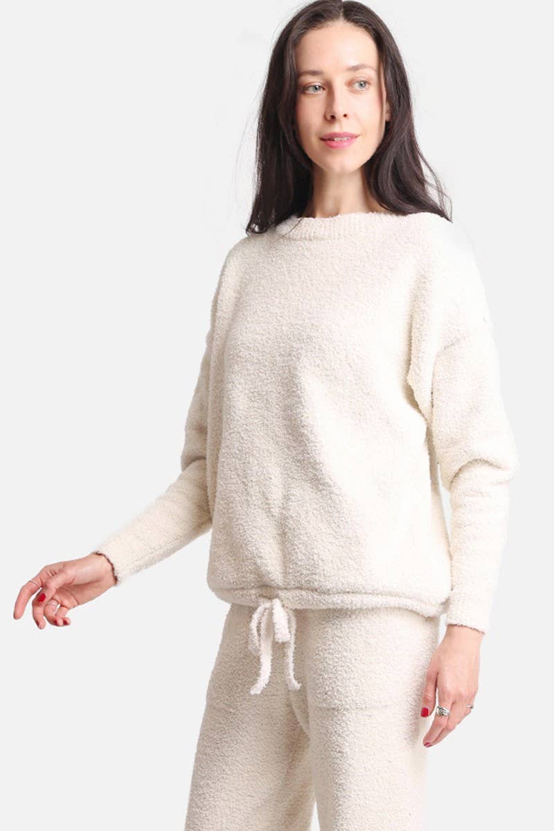 Fashion City – wholesale Sweatshirt – Women's – Solid Color Luxury Soft Lounge Pullover Sweater13