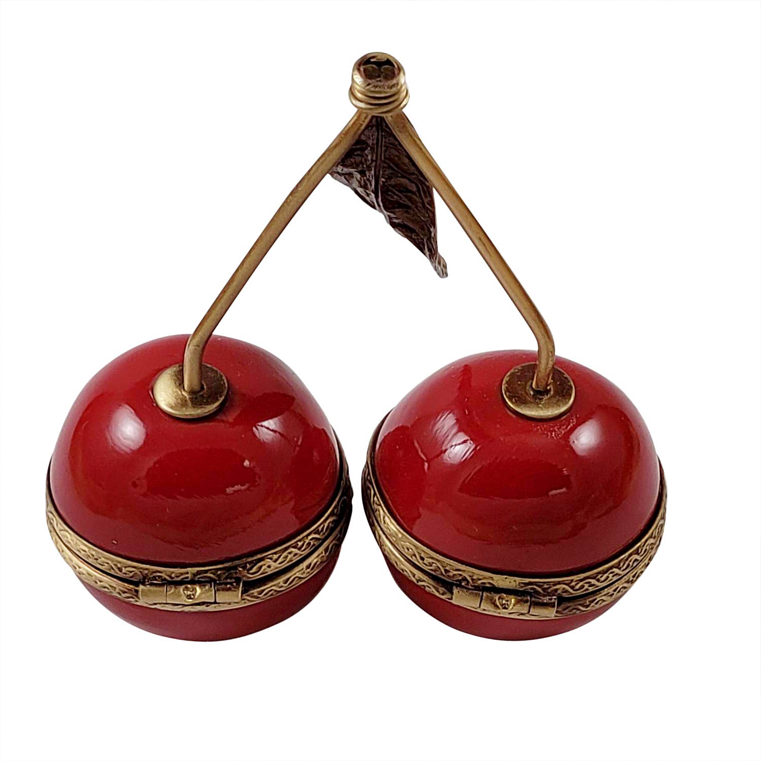 Rochard - Wholesale Decorative Tabletop Object - Two Cherries With Brass Stems1