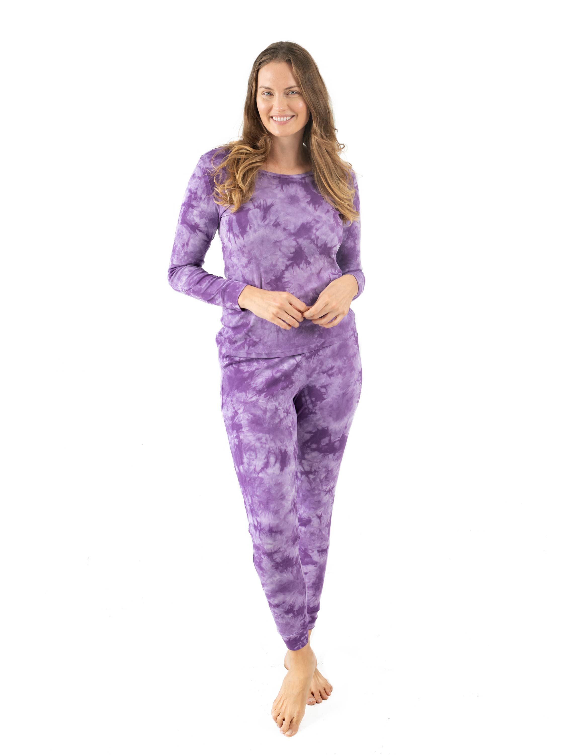 Leveret Pajamas - Vente Haut et bas de pyjama – femme - Pyjama deux pièces en coton pour femme Tie Dye3