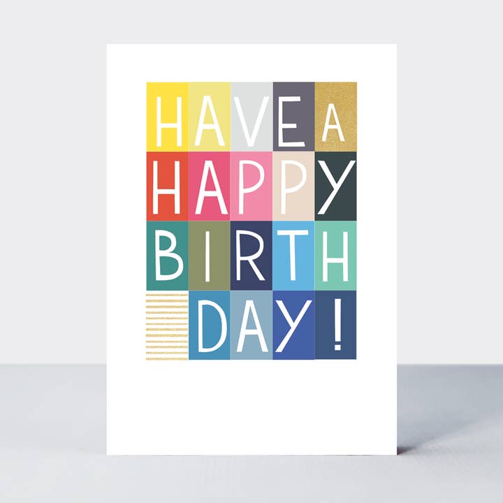 Rachel Ellen Designs – wholesale Birthday card – Checkmate - Happy Colours Birthday Card0