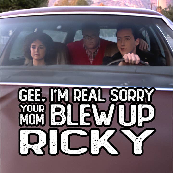 Sticker - Sorry Your Mom Blew Up for wholesale by The Demented Designer