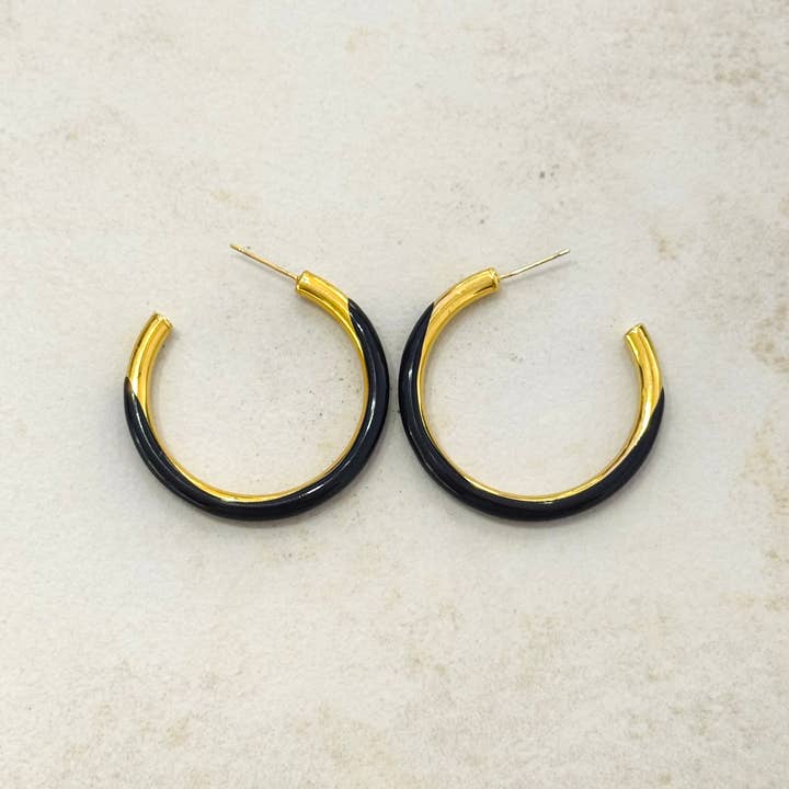 Cassette Barcelona - Wholesale Hoop Earrings - Velda Enamel Hoop Earrings 2
