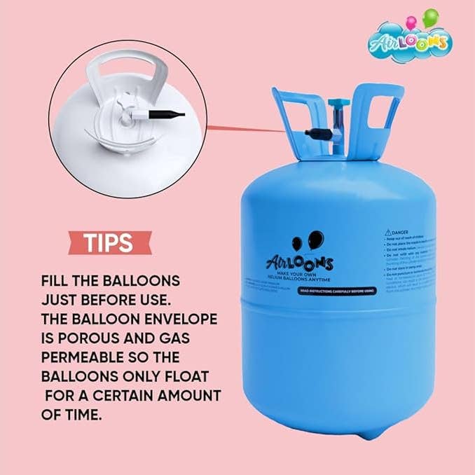 Airloons - Wholesale Balloon - 9.5 inch Classic Helium Tank Kit(for up to 30 balloons)2