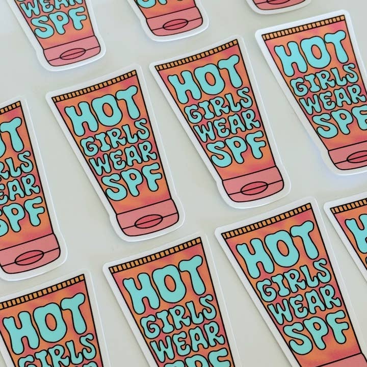 Cosmic Paper Studio - Wholesale Sticker - Hot Girls Wear SPF Skincare Sticker1