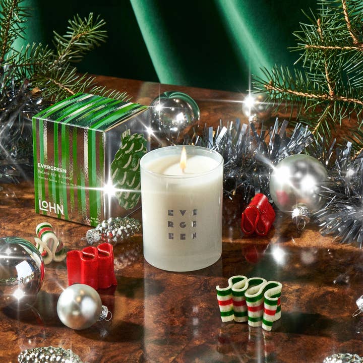 LOHN - Wholesale Jar/Filled Candle - LOHN Holiday Candle - EVERGREEN Balsam Fir & Cedar