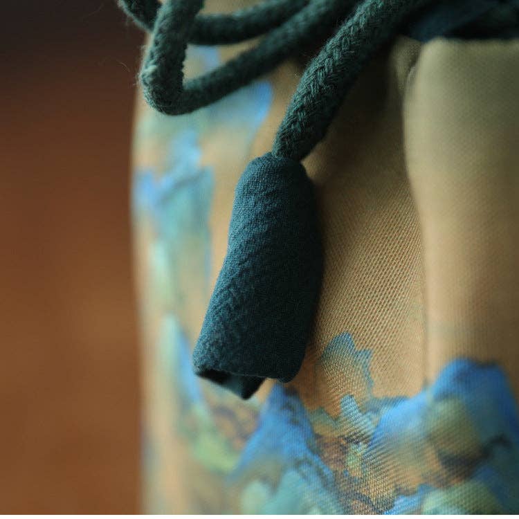 Gohobi （We cover U.S. import duties） - Wholesale Storage Bag - Gohobi Birds Mountains Rivers Teaware Storage Travel Bag Shifuku22