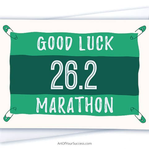 Good Luck Marathon card for wholesale by Art Of Your Success