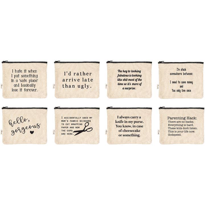 Best seller pre pack #1 | Zipper pouches | 32 pcs prepack per la vendita all'ingrosso da parte di ellembee gift