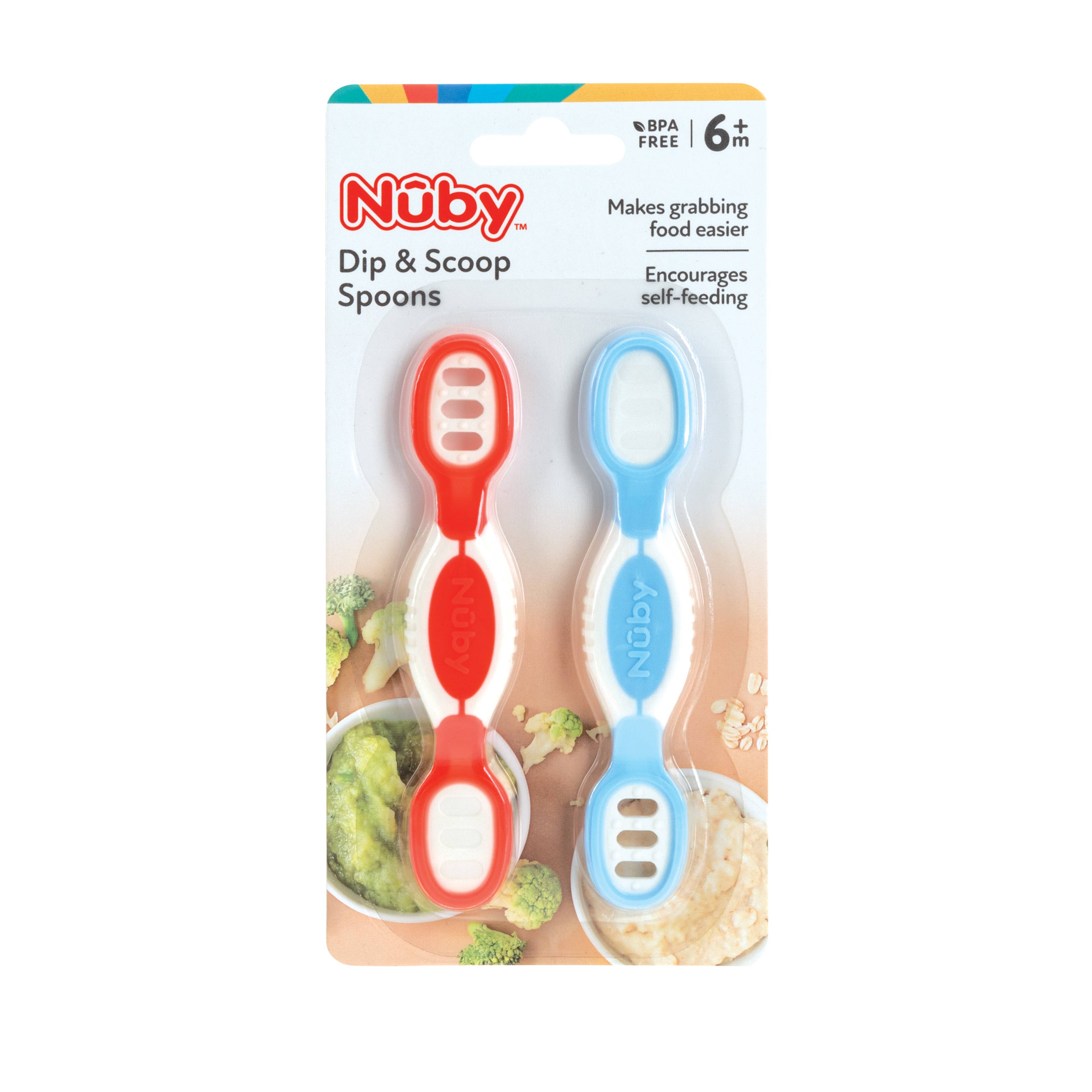 Nuby - Wholesale Feeding Set - Baby - Nuby Dip & Scoop Spoons, 2 Pack0