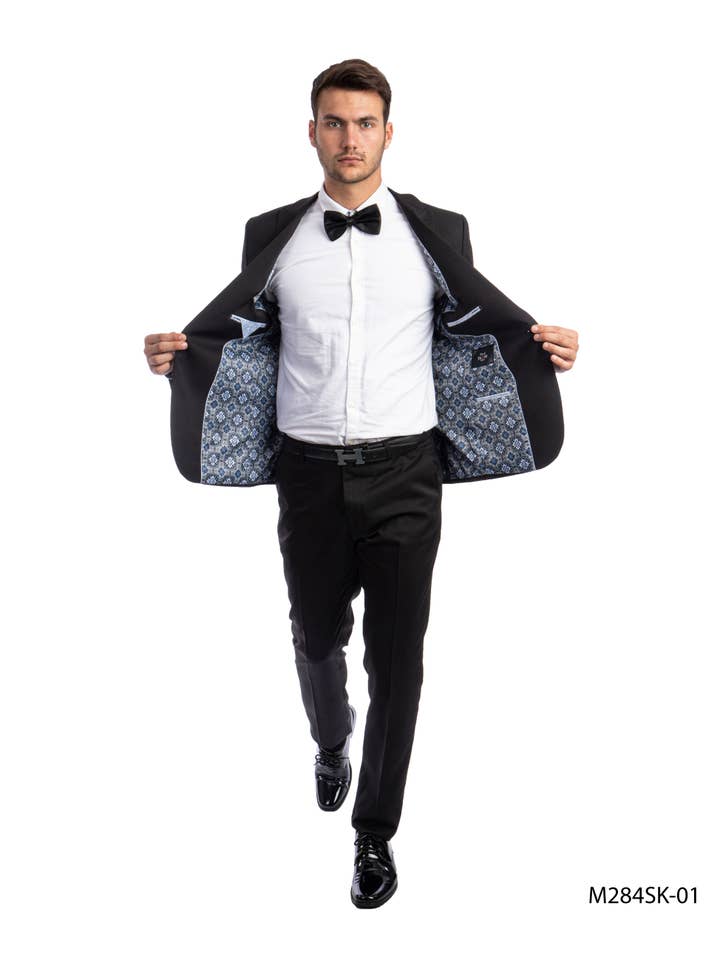 Fashion Mens Suits,2 PC Solid, Black for wholesale on Faire