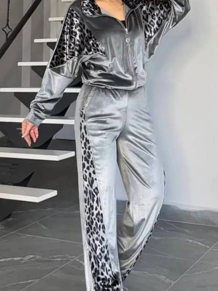 Mccolin - Wholesale Lounge Set - Women's - Leopard Print Casual Pants Set6