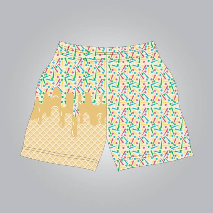 Calções atléticos coloridos com efeito de gotejamento - juvenil por atacado de Parish Culture