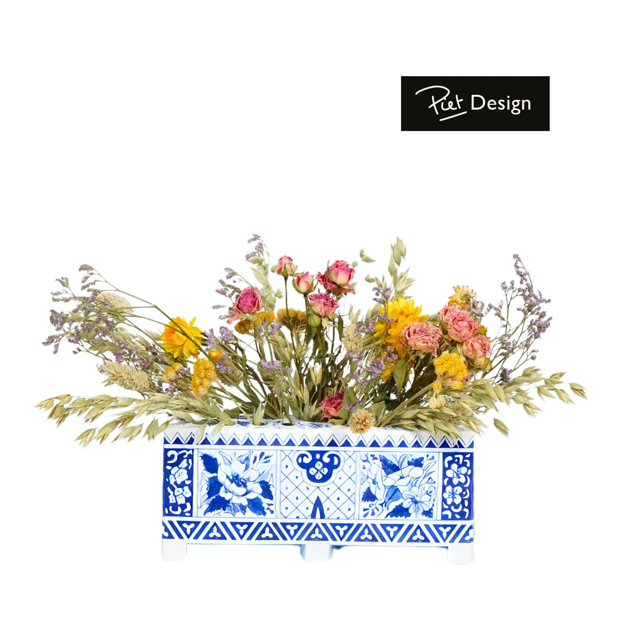 Wildflowers by Floriette – Großhandel Getrocknete/gepresste Blumen – Geschenkbox – DIY-Blumenblock mit getrockneten Blumen im Stil von Delfter Blau1