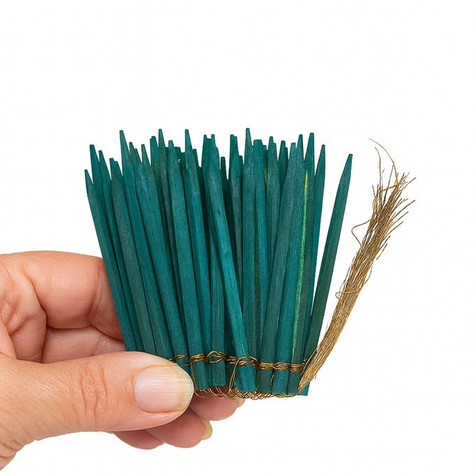 Factory Direct Craft - Wholesale Artificial Flowers - 2-1/2" Green Wired Wood Floral Picks (Pack of 100 pieces)2