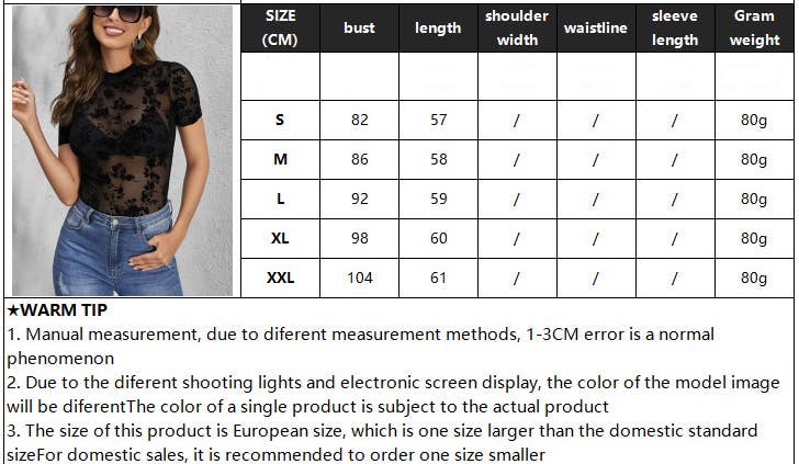 Schwarz Mesh-T-Shirt mit Blumenmuster für den Großhandel auf Faire3